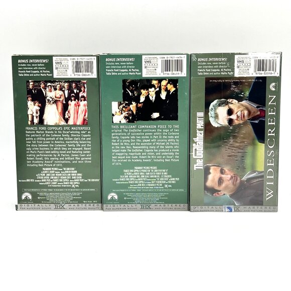The Godfather Trilogy Widescreen VHS Collection Paramount Dolby Surround 1997 - Picture 9 of 15